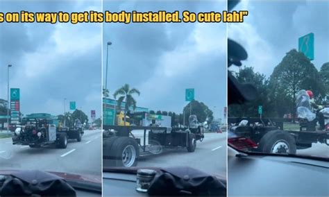 Have You Seen A Naked Bus Before Man Seen Driving Bus Chassis Down M Sian Highway WORLD OF BUZZ