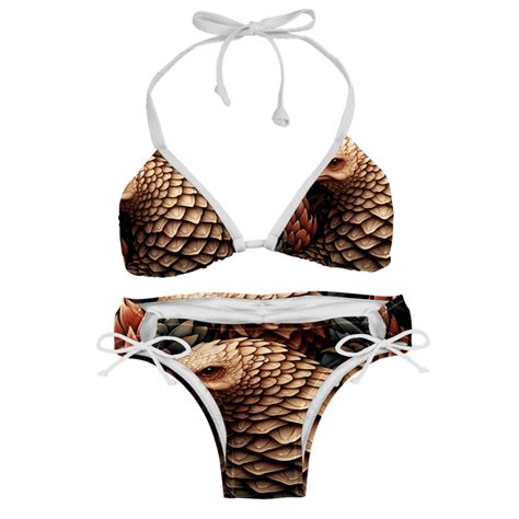 Pangolin Detachable Sponge Adjustable Strap Bikini Set Two Pack Versatile Swim Suit Set