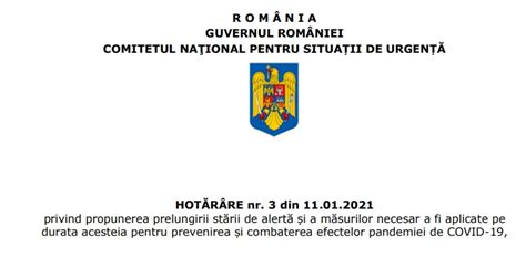 Starea De Alert Se Prelunge Te Cnsu A Adoptat O Nou Hot R Re Ro Health Review