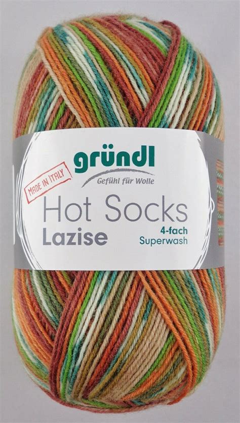 Gründl Hot Socks Lazise 100g Sockenwolle 4 fach Sockenwolle Wolle Garne Strickmaus Jasmine