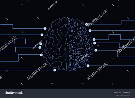 Artificial Intelligence Human Brain Processor Circuit Stock Vector ...
