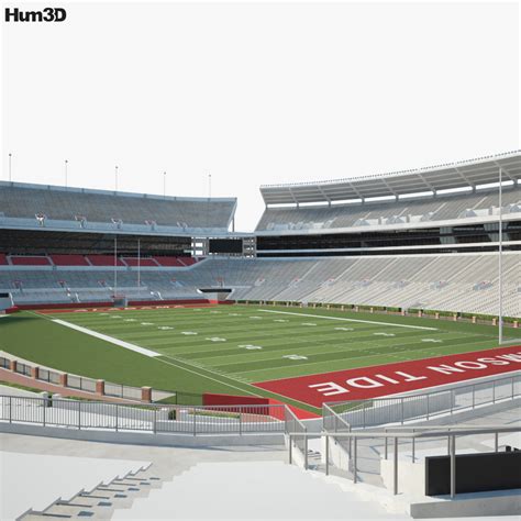 Bryant Denny Stadium 3d Model Architecture On Hum3d