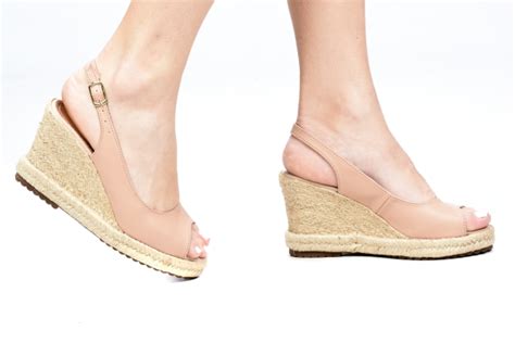 Peep Toe Espadrille Nude Tamanhos Ft Rna Sapatos Numera O Especial