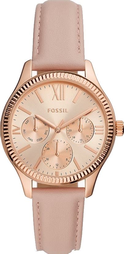 Fossil BQ3763 Rye Multifunction Nude Leather Watch 36mm