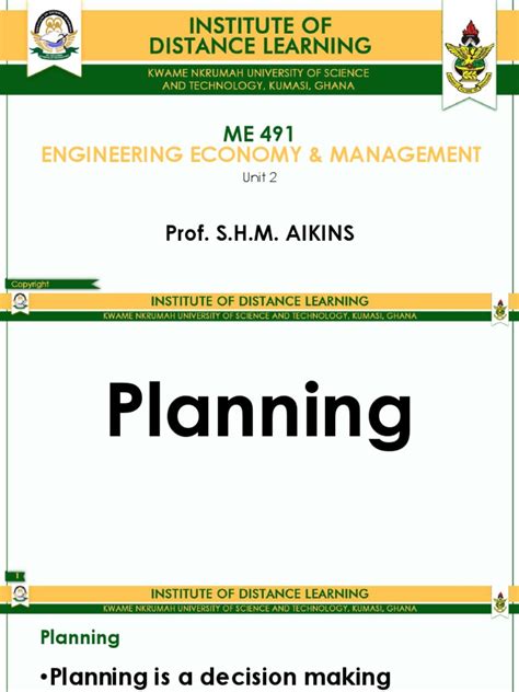 planning fundamentals  introduction   key concepts