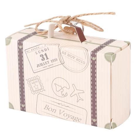 ROM 20Pcs Boite Cadeau Mariage Avec Et Tiquettes Kraft Pour Faveurs De