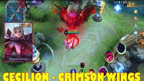 Cecilion Crimson Wings Skin Collector Oktober Mobile Legend Youtube