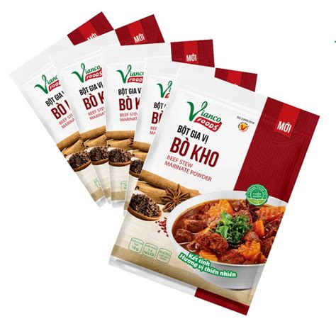 Bột gia vị bò kho ViancoFoods 18gr Vianco Gia Vị Việt Ấn Nguyên