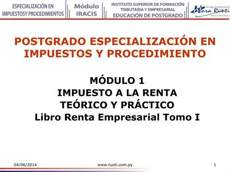 Ppt Postgrado Especializaci N En Impuestos Y Procedimiento Powerpoint