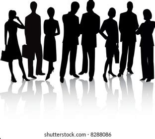 Business People Vector Silhouette Illustration Stock Vector (Royalty Free) 8288086 | Shutterstock