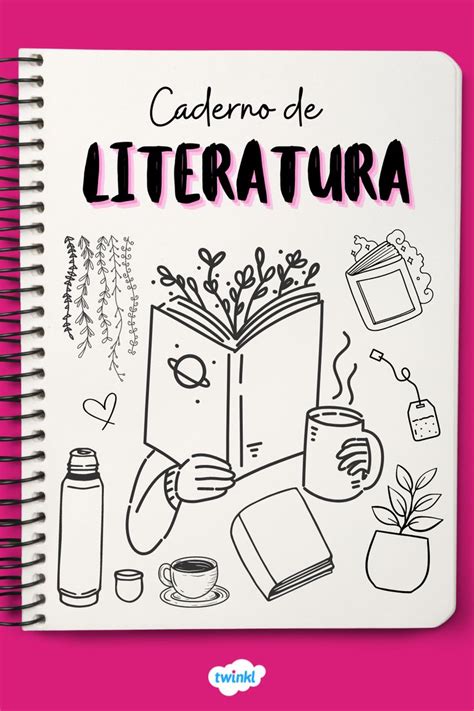 Capas De Caderno Colorida Literatura - Capa de caderno de Literatura | Capa de caderno, Capas de livros ...