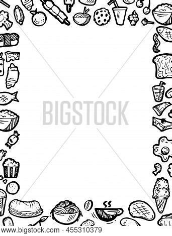 Set Food Border Vector Photo Free Trial Bigstock