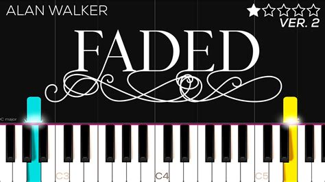 Alan Walker Faded Easy Piano Tutorial Youtube