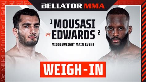 Weigh Ins Bellator 296 Mousasi Vs Edwards YouTube