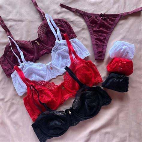 Kit Conjunto Pandora Lingerie Em Renda Sem Bojo Aro Al As Regul Veis E Calcinha Fio