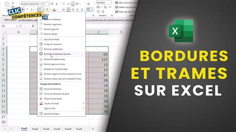 Personnaliser Les Bordures Trames Sur Excel D Butant Youtube