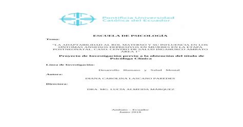 Proyecto De Investigación Previo A La Obtención Del Repositoriopucesa