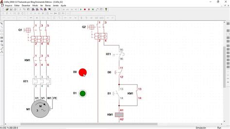 Simulador CADE SIMU 3 0 Partida Direta para Motor Trifásico
