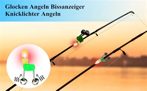 Fisch Ring Bite Double Bells X Nachtangeln Zubeh R Led Licht Rod Tip