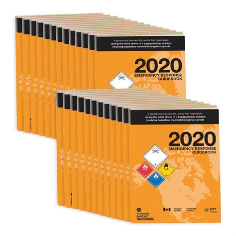 2020 Emergency Response Guidebook ERG 25 Pk English 4 X 5 5