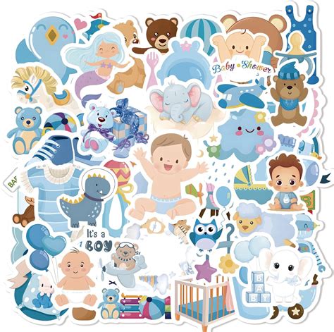 amazoncom baby boy shower stickers  scrapbooking pcs baby