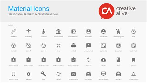 PDF Cheat Sheet for Material icons by Google | Creative Alive