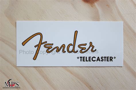 Fender Telecaster Vintage Amber Guitar Headstock Waterslide Decal