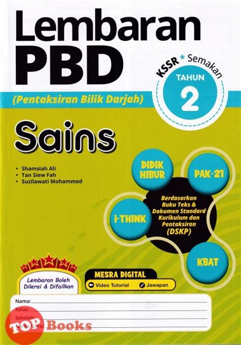 TOPBOOKS Ilmu Bakti Lembaran PBD Sains Tahun 2 KSSR Semakan 2024