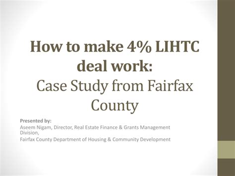 How To Make 4 Lihtc Deal Work Case Study