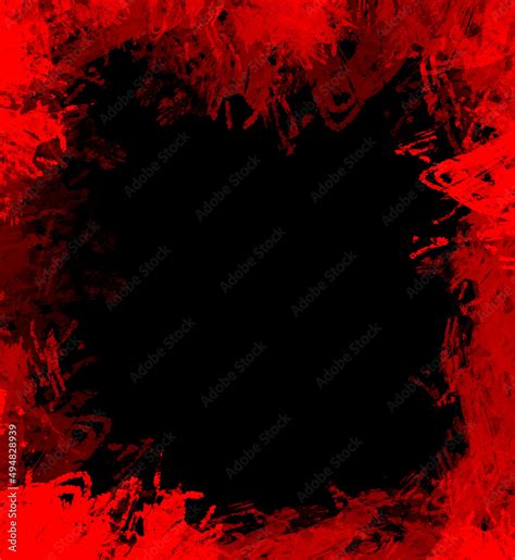 Red Abstract Frame In Red On A Black Background Red Overlay Frame