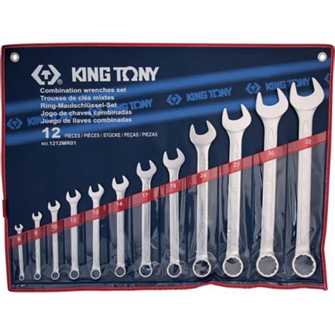 Набор комбинированных ключей KING TONY 1212MR01, 6-32мм, 12 предметов ...