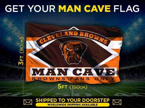 Browns Man Cave Flag Us Sports Nation