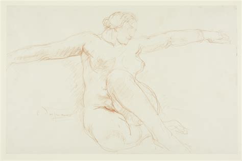 Seated Female Nude Arms Outstretched The Art Institute Of Chicago