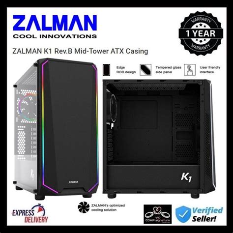 ZALMAN K1 Rev.B Mid-Tower ATX Casing | Lazada