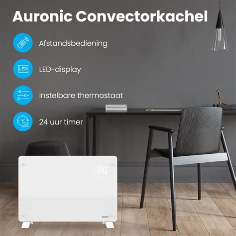 Auronic Elektrische Kachel Convectorkachel Met Thermostaat En