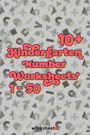 Kindergarten Number Worksheets 1 50