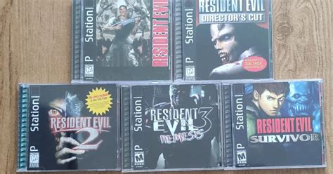 Ps1 Resident Evil Series With Full Manual Disc Copy Game Unlock Console