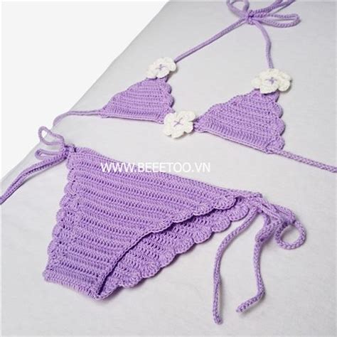 Bikini len móc cho bé phối hoa Bikini Đang yêu