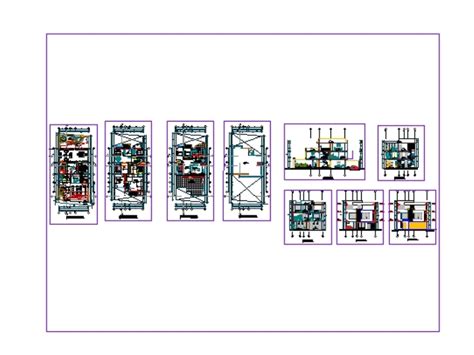 Vivienda Unifamiliar Niveles En Dwg Mb Librer A Cad