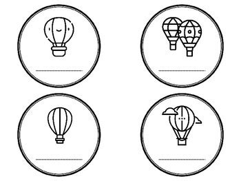 HOT AIR BALLOON VOCABULARY Hot Air Balloon Bulletin Board Kit Ready To Print