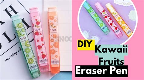 Diy Kawaii Eraser Pen How To Make Cute Eraser Eraser Decoration Idea