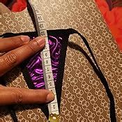 Tiaobug Women Shiny Micro String Bikini Swimsuit Lingerie G String Underwear Black One Size