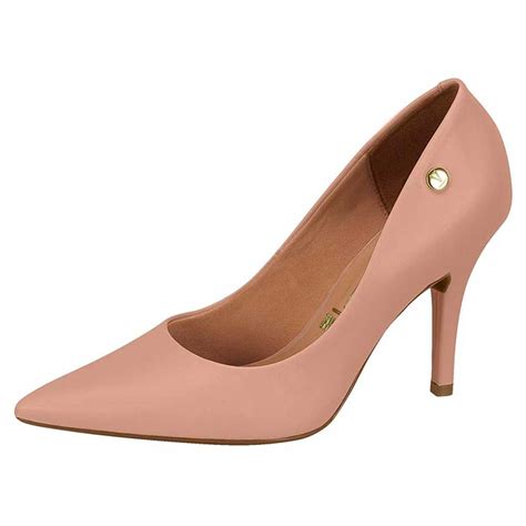 Scarpin Feminino Salto Alto Pelica Nude Vizzano Karina Cal Ados