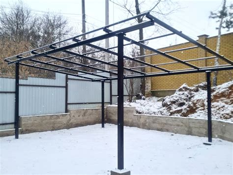 Односкатний каркас для навеса 3х12м (ID#2220258422), цена: 38400 ...