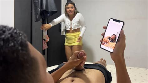 She Caught Her Stepbrother Masturbating To A Photo Of Her Amateur Porn
