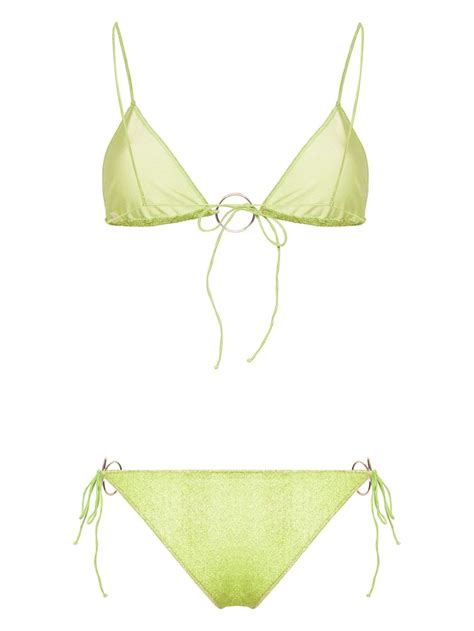 Oséree ring embellished Lurex Bikini Farfetch