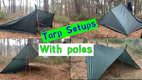 Tarp Setups With Walking Poles Tarp Camping Wild Camping Youtube