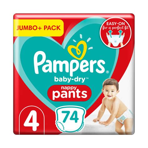Buy Pampers Baby Dry Size 4 Nappy Pants Jumbo Pack 74 Pack