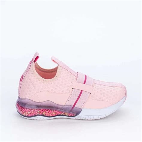 Tênis Infantil Esportivo Alpha Air Respitec Rosa Nude Kidy Tênis