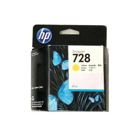 HP 728 Yellow DesignJet Ink Cartridge, F9J57A - Brand New Sealed | eBay